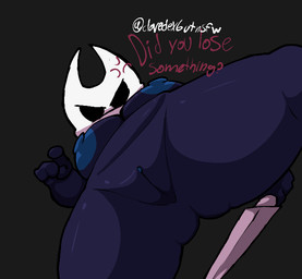 angry anthro belly big_breasts blue_nipples breasts female genitals looking_at_viewer low-angle_view melee_weapon nipples nude nude_anthro nude_female public public_nudity slightly_chubby sword thick_thighs vulva weapon clovedex hollow_knight:_silksong hollow_knight_(franchise) team_cherry hornet_(hollow_knight)