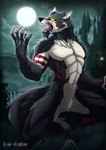 anthro biped claws fur male nude simple_background solo tongue white_body gur-gahar mythology gur_(gur-gahar) canid canine canis mammal mythological_canine mythological_creature werecanid werecanine werecreature werewolf wolf absurd_res digital_media_(artwork) hi_res