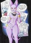 anthro balls dialogue duo erection femboy genitals hairless humanoid_genitalia humanoid_penis male nude penis solo_focus text parasitedeath dragon_ball dragon_ball_super beerus whis alien angel_(dragon_ball) domestic_cat felid feline felis hairless_cat humanoid mammal sphynx_(cat) hi_res spanish_text traditional_media_(artwork) translated