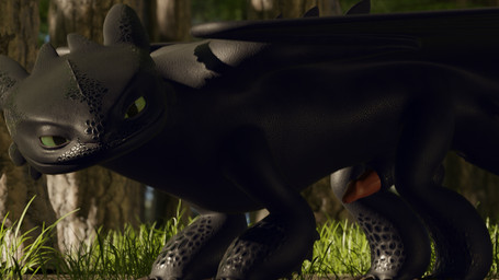 animal_genitalia animal_penis balls black_body black_scales feral forest forest_background genitals green_eyes half-closed_eyes half-erect leg_spines looking_at_viewer male narrowed_eyes nature nature_background penis plant scales seductive sheath solo spines standing tree wings furryfamine20 blender_cycles dreamworks european_mythology how_to_train_your_dragon mythology toothless dragon fury_(httyd) mythological_creature mythological_scalie night_fury scalie western_dragon 16:9 3d_(artwork) blender_(artwork) digital_media_(artwork) hi_res widescreen