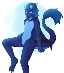2_horns 3_toes 5_fingers anthro black_clothing blue_body blue_eyes blue_fur blue_hair blue_horn blue_scales blue_skin blue_tail blush cape cape_only claws cloak clothing featureless_crotch feet fingers fur gem glowing hair horn long_hair looking_at_viewer male mostly_nude multicolored_body navel nude scales simple_background sitting smile solo tail tail_tuft toe_claws toes tuft white_background neo_arts european_mythology mythology dragon mythological_creature mythological_scalie scalie western_dragon wyvern absurd_res digital_media_(artwork) hi_res