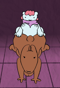 abdominal_bulge all_fours anthro anthro_on_anthro anthro_penetrated anthro_penetrating anthro_penetrating_anthro big_penis blue_body bouncing_breasts bouncing_butt breasts brown_body brown_fur butt duo female from_behind_position front_view fur genitals gynomorph gynomorph_penetrating huge_penis hyper hyper_genitalia hyper_penis intersex intersex/female intersex_penetrating larger_sub penetration penile penile_penetration penis plushie plushophilia ridiculous_fit sad sex size_difference sound_effects submissive dukeofsnailplace filling_(dukeofsnailplace) hashi_bleu animate_inanimate bear lagomorph living_plushie mammal animated hi_res loop short_playtime sound video