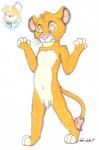 anthro balls casual_nudity exposed genitals male nude penis simple_background solo young young_anthro silversimba01 disney the_lion_king simba_(the_lion_king) felid lion mammal pantherine 2018