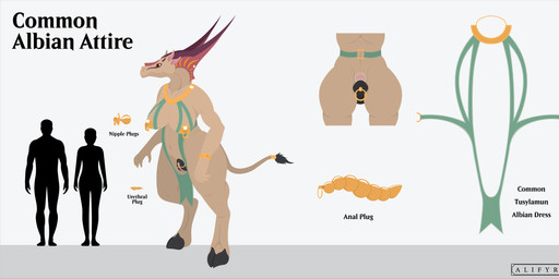 anthro buttplug female group hooves male nipple_plugs object_in_urethra penetration plug_(sex_toy) pussy_sounding sex_toy text trio urethral urethral_penetration urethral_plug alifyra albian alien human mammal absurd_res english_text hi_res