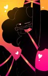 ambiguous_gender anthro arms_tied bone bound collar female fluffy gag genitals heart_symbol leash leg_tied looking_at_viewer raised_leg solo vulva puppysnackz puppysnackz_(character) canid canine mammal hi_res