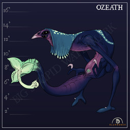 anus black_sclera claws erection feral genitals looking_at_viewer male multi_eye penis solo vein yellow_eyes oddbird monster 1:1 distracting_watermark watermark