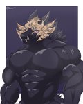 anthro fur hyper male male/male muscular pecs solo dermorslix league_of_legends mythology riot_games tencent warwick_(lol) canid canine canis mammal mythological_canine mythological_creature werecanid werecanine werecreature werewolf wolf hi_res