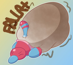 ambiguous_gender beak blue_beak blue_body blue_tail clothed clothing diaper diaper_only excessive_feces eyes_closed feces feral gradient_background hyper hyper_feces hyper_soiling lying markings multicolored_body on_front pooping red_body red_tail reflective_body simple_background soiled_diaper soiling soiling_diaper solo sound_effects striped_markings striped_tail stripes tail tail_markings topless two_tone_body two_tone_tail unclean_diaper used_diaper vowelless vowelless_sound_effect wearing_diaper vladigaunt nintendo pokemon generation_2_pokemon pokemon_(species) porygon2 absurd_res hi_res