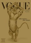 anthro male mostly_nude solo text prim0rdia disney vogue_(magazine) winnie_the_pooh_(franchise) tigger felid mammal pantherine tiger absurd_res cover english_text hi_res magazine_cover