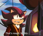 anthro clothing cloud day dialogue male parody solo text tuft ifoundyoufaker avatar:_the_last_airbender nickelodeon sega sonic_the_hedgehog_(series) shadow_the_hedgehog eulipotyphlan hedgehog mammal english_text hi_res