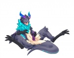 anthro anus digitigrade erection genitals male masturbation nude penile penile_masturbation penis purple_penis solo spread_legs spreading tail tongue tongue_out kosian european_mythology mythology avian cockatrice hybrid mythological_avian mythological_creature mythological_scalie scalie hi_res