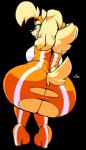 anthro armpit_hair big_butt body_hair butt butt_focus clothing female outdated_model solo torn_clothing vimhomeless super_planet_dolan alpha_garza_(vimhomeless) canid canine canis domestic_dog mammal 2016 alpha_channel hi_res