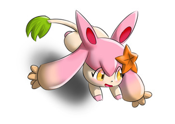 ambiguous_gender blush feral flower flying plant quadruped simple_background smile solo tail tail_tuft tuft white_background yellow_eyes young young_ambiguous young_feral olihai palworld pocketpair flopie pal_(species) absurd_res digital_drawing_(artwork) digital_media_(artwork) hi_res shaded soft_shading