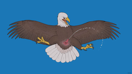 animal_genitalia animal_penis avian_tongue beak blue_background bodily_fluids brown_body brown_feathers claws cloaca cloaca_juice cloacal_penis cum cumshot ejaculation erection feathered_wings feathers feral flying gaping gaping_cloaca genital_fluids genitals holidays looking_at_self low-angle_view male nude open_beak open_mouth penis pink_cloaca red_penis seminal_groove simple_background sky solo spread_cloaca spread_eagle spread_legs spread_wings spreading tail toe_claws tongue white_body white_feathers wings yellow_beak zw3 4th_of_july accipitrid accipitriform avian bald_eagle bird eagle sea_eagle absurd_res digital_media_(artwork) hi_res
