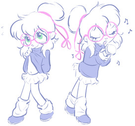 accessory anthro bodily_fluids bottomwear breasts buckteeth clothed clothing clothing_lift electronics eyelashes eyes_closed eyewear female flashing flat_chested flying_sweatdrops footwear glasses green_eyes hair hair_accessory hair_bun hair_ribbon hand_behind_back holding_microphone holding_object leg_warmers legwear looking_forward medium_hair microphone mouth_closed musical_note musical_symbol navel nipples one_breast_out open_mouth pink_nose ribbons shoes simple_background singing skirt smile solo standing sweat sweatdrop sweater sweater_lift symbol teeth topwear turtleneck white_background young young_anthro young_female bwrd alvin_and_the_chipmunks alvin_and_the_chipmunks_(1983) jeanette_miller chipmunk ground_squirrel mammal rodent sciurid 2024 sketch