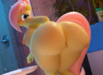 3d_(artwork) 3d_animation animated anthro anthrofied bent_over big_breasts big_butt blender_(artwork) blue_eyes blush bouncing_breasts bouncing_butt breasts butt digital_media_(artwork) equid equine eyewear eyewear_only female fluffy fluffy_tail fluttershy_(mlp) friendship_is_magic genitals glasses glasses_only hair hasbro hi_res high_framerate hooves-art horse huge_butt humanoid_genitalia humanoid_pussy long_tail looking_back mammal moan my_little_pony nipples nude pink_eyewear pink_glasses pink_hair pink_tail plump_labia pony presenting presenting_hindquarters pussy shaking_butt short_playtime solo sound tail tail_aside twerking wearing_glasses webm yellow_body yellow_skin