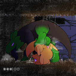 abdominal_bulge anthro clitoral_hood clitoris female female_on_feral female_penetrated feral food_pips_(rain_world) gameplay_mechanics genitals green_penis gui humanoid_genitalia humanoid_genitalia_on_feral humanoid_vulva humanoid_vulva_on_feral hunger_bar knot knotted_penis male male/female male_penetrating male_penetrating_female penetration penis semi-anthro sex shaft_divide tongue tongue_out vein veiny_knot vulva defunctumbra rain_world videocult monk_(rain_world) green_lizard_(rain_world) lizard_(rain_world) slugcat 1:1 absurd_res hi_res