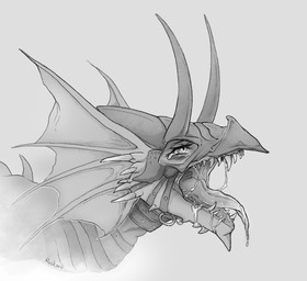 ahegao armor bodily_fluids collar drooling ear_frill fangs female feral frill_(anatomy) headgear helmet horn looking_pleasured mouth_shot open_mouth saliva scales simple_background solo teeth tongue tongue_out reskaro century:age_of_ashes european_mythology mythology dragon mythological_creature mythological_scalie scalie western_dragon wyvern hi_res monochrome