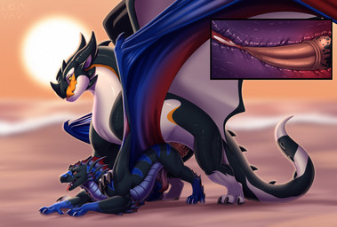 bodily_fluids claws cum cum_inside doggystyle ejaculation erection feet feral feral_penetrated from_behind_position genital_fluids genitals herm horn internal intersex male male/male open_mouth open_smile outside paws penetration penile penile_penetration penis quadruped scales sex size_difference smaller_penetrated smile spread_wings tail toe_claws toes tongue tongue_out wings blackbatwolf mythology mazzin_(yvaslo) ryoko_(yvaslo) aquatic_dragon dragon hybrid marine mythological_creature mythological_scalie scalie hi_res story story_in_description herm_(lore)