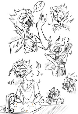 anthro canon_couple duo electric_guitar guitar heart_symbol holding_guitar holding_musical_instrument holding_object horn hug male male/male musical_instrument musical_note musical_symbol plucked_string_instrument simple_background sink string_instrument symbol text white_background ebit.bbq hellaverse helluva_boss blitzo_(helluva_boss) stolas_(helluva_boss) avian bird demon demon_humanoid horned_humanoid humanoid imp owl owl_demon 2025 artist_name hi_res watermark