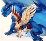 anal anal_penetration beak big_dom_small_sub blue_body blue_cum blue_fur blue_hair bodily_fluids claws clenched_teeth colored_cum cum cum_drip cum_from_mouth cum_in_ass cum_in_mouth cum_inflation cum_inside cum_through cum_while_penetrated dominant dripping duo excessive_cum excessive_genital_fluids eyes_closed feathered_wings feathers feral feral_on_feral feral_penetrated feral_penetrating feral_penetrating_feral fur genital_fluids hair horn inflation male male/male male_penetrated male_penetrating male_penetrating_male penetration sex simple_background size_difference smaller_penetrated teeth unusual_bodily_fluids unusual_cum unusual_genital_fluids wings zortie mythology rhysek avian dragon furred_dragon furred_scalie gryphon mythological_avian mythological_creature mythological_scalie scalie hi_res