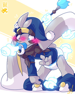4_fingers ambiguous_gender anthro black_body black_fur blue_bottomwear blue_clothing blue_hat blue_headwear blue_hoodie blue_pacifier blue_pants blue_topwear blush blush_lines bodily_fluids bottomwear bottomwear_down clean_diaper clothed clothing clothing_pull diaper dipstick_ears disembodied_hand ear_grab ear_markings ear_pull fingers floppy_ears flying_sweatdrops footwear forced fur ghost_hand grey_body grey_fur grey_tail groping_diaper group hand_on_butt hand_on_diaper hat head_tuft headgear headwear hoodie leaning leaning_forward leg_markings logo markings multicolored_body multicolored_ears multicolored_fur nightcap object_in_mouth pacifier pacifier_in_mouth pants pants_around_ankles pants_down partially_clothed qr_code ranged_weapon scut_tail shoes short_tail shuriken simple_background socks_(marking) sweat sweatdrop tail topwear touching_diaper tuft weapon wearing_diaper wetness_indicator white_body white_clothing white_ear_tips white_footwear white_fur white_shoes yellow_nose lilchu nintendo pokemon dyl generation_8_pokemon pokemon_(species) raboot 2019 4:5 artist_logo hi_res signature
