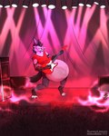 anthro anthro_pred belly clothed clothing concert male solo vore surylimon z3r0_(z3r01cz) canid canine canis mammal wolf hi_res