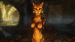 breasts collar feline female green_eyes khajiit looking_at_viewer mammal nipples screencap solo the_elder_scrolls the_elder_scrolls_v:_skyrim video_games whiskers
Rating: Questionable
Score: 14
User: mercrantos
Date: February 23, 2014