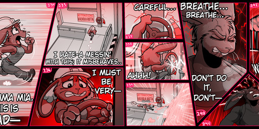 4_fingers aggressive angry annoyed anthro breasts buckteeth chibi clothing cross-popping_vein dialogue female fingers group inner_ear_fluff jacket long_ears male motion_lines muscular muscular_female navel pointy_ears prick_ears pupils red_background red_eyes simple_background size_difference slap_mark slightly_chubby slightly_chubby_female slim_male teeth text topwear tuft white_background softbunnyhouse fatima_coco tod_(softbunnyhouse) hyena lagomorph leporid mammal rabbit absurd_res black_and_white comic digital_drawing_(artwork) digital_media_(artwork) english_text hi_res monochrome multiple_scenes translated