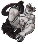 5_fingers anal anal_fisting anal_penetration anthro anthro_on_anthro antlers anus arm_scar balls black_body black_fur blush bodily_fluids brown_eyes brown_hair drooling eye_scar facial_piercing facial_scar fingers fisting flaccid foreskin fur genitals hair hand_on_butt hooves horn humanoid_genitalia humanoid_penis long_tail looking_down looking_down_at_partner looking_pleasured lube_in_ass lube_on_hand male male/male multicolored_body multicolored_fur navel neck_tuft nose_piercing nose_ring nude nude_anthro nude_male one_eye_closed open_mouth penetration penis piercing realistic_penis_size ring_piercing saliva scar simple_background slightly_chubby slightly_chubby_male tail toony tuft white_background yellow_eyes djtaka livala_(character) paraphen_(character) deer felid jaguar mammal new_world_deer pantherine white-tailed_deer absurd_res colored digital_media_(artwork) hi_res sketch