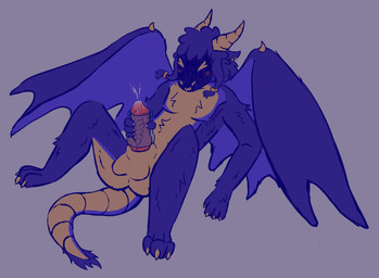 3_toes 4_fingers >w< animal_genitalia anthro anus balls blue_body blue_fur blue_wings blush bodily_fluids butt class cum cum_on_own_penis cum_on_penis cum_on_self cumshot dragon_tail ejaculation feet fingers fur furgonomic_piercing furgonomics genital_fluids genitals grey_background holding_object holding_sex_toy horn knot knotted_penis looking_pleasured machine male masturbation membrane_(anatomy) membranous_wings multicolored_body nude_anthro paws penetrable_sex_toy penis piercing ribbed_penis sex_toy sheath simple_background solo spiked_penis spikes spikes_(anatomy) tan_body tan_fur toes two_tone_body wings firealone mythology seven_(firealone) armorless_protogen dragon hybrid mythological_creature mythological_scalie protogen scalie digital_drawing_(artwork) digital_media_(artwork) hi_res signature