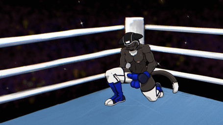 anthro ball_punching ballboxing ballbusting ballbusting_induced_orgasm bodily_fluids boxing boxing_gloves breasts butt clothed clothing cock_and_ball_torture cock_sheath cum cum_on_breasts cum_on_face cumshot duo ejaculation erection erection_under_clothing fight fighting_ring first_person_view footwear genital_fluids genital_outline genital_torture gynomorph gynomorph/male handwear headgear intersex intersex/male leather leather_clothing leather_headgear looking_at_viewer male mouthguard nipples penis_clothing pink_nipples punch sport thong topless topless_anthro topless_gynomorph topless_intersex underwear vanessowisk nike domestic_cat felid feline felis mammal 2025 2d_animation animated digital_media_(artwork) frame_by_frame
