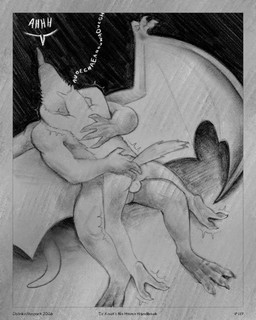 2_toes 3_toes 4_fingers anthro balls border claws duo feet fingers genitals holding_back holding_butt holding_tail hug male male/male shaking sound_effects tail text toes tongue tongue_out tremble_lines trembling wing_claws wings sharkinthepark all_mighty_lord_(sharkinthepark) avian bat bird mammal owl 2026 4:5 absurd_res comic english_text greyscale hi_res monochrome