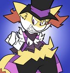 cutixen male solo pembrokewkorgi artfight2020 nintendo pokemon braixen generation_6_pokemon pokemon_(species) absurd_res hi_res