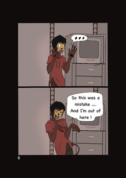 ambiguous_gender anthro dialogue hotel nails slim solo sweatshirt text demon_furray rura_(demon_furray) absurd_res comic english_text hi_res trans_(lore)