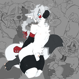 anal anal_penetration animal_genitalia animal_penis anthro anus arm_tuft arms_tied backsack ball_gag balls bdsm black_body black_fur blindfold blue_eyes blush bodily_fluids bound breath butt canine_genitalia canine_penis chest_tuft claws cowlick crotch_tuft cum cum_in_ass cum_inside dialogue digitigrade duo femboy fur gag genital_fluids genitals grey_hair hair hand_on_butt heart_eyes heart_symbol inner_ear_fluff knot legs_tied long_hair looking_at_viewer lying male male/male male_penetrated male_penetrating male_penetrating_male multicolored_body multicolored_fur muzzle_(object) muzzled nipples nude on_back one_eye_closed open_mouth oral_invitation pawpads penetration penis penis_tip pink_nipples ponytail presenting presenting_anus presenting_hindquarters sex sheath snout sound_effects speech_bubble spiral spiral_eyes sweat sweatdrop tears teeth text tongue tongue_out tuft two_tone_body two_tone_fur white_body white_fur wink paperclip_(artist) lumimyrsky_matkastaja canid canine fox mammal 1:1 english_text hi_res