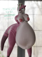 abdominal_bulge anthro belly big_belly breasts countershading digestion digestion_noises female head_tuft huge_belly looking_at_viewer markings nipples nude pink_body rumbling_stomach solo striped_markings stripes struggling struggling_prey tuft vore pthalo sound_warning azka_(pthalo) mammal mustelid otter 3:4 3d_(artwork) 3d_animation animated digital_media_(artwork) hi_res huge_filesize loop milestone_celebration short_playtime sound webm