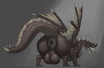 anus anus_focus backsack balls barefoot big_anus big_balls big_butt big_tail bottom_heavy brown_anus brown_balls brown_body brown_butt brown_countershading brown_face brown_head brown_horn brown_legs brown_scales brown_tail brown_wings butt butt_focus claws countershade_balls countershade_feet countershade_genitalia countershade_neck countershade_tail countershade_torso countershading detailed_anus facial_markings feet feral genitals grey_background head_markings horn huge_anus huge_balls hyper hyper_anus hyper_balls hyper_genitalia jagged_mouth light light_beam long_neck long_tail looking_at_viewer looking_back looking_back_at_viewer male markings membrane_(anatomy) membranous_wings multicolored_face non-mammal_balls notched_wings open_mouth paws pointy_ears prick_ears puffy_anus quadruped rear_view red_sclera scales sharp_teeth simple_background snout solo spiked_tail spiked_wings spikes spikes_(anatomy) spines standing tail tan_membrane tan_wings tapering_tail teeth thick_tail thick_thighs toe_claws toes tongue tusks white_claws white_face white_markings white_spikes wide_hips wings yellow_eyes aetherxov capcom monster_hunter mythology alatreon dragon elder_dragon mythological_creature mythological_scalie scalie 2021 absurd_res colored digital_media_(artwork) hi_res lighting shaded