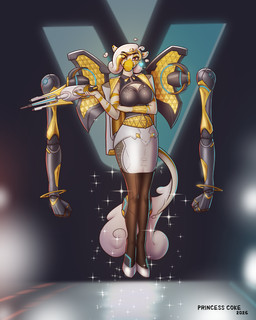anthro bottomwear clothing female gun horn hovering jacket legwear looking_at_viewer ranged_weapon robotic_arm skirt solo tights topwear weapon wings cocaine_(artist) conditional_dnp blizzard_entertainment mythology overwatch domina_(overwatch) princess_coke equid equine mammal mythological_creature mythological_equine winged_unicorn zebra 4:5 absurd_res hi_res