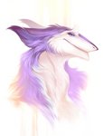 ambiguous_gender anthro eyelashes fur fur_tuft smug solo tuft kyskykysss foxin sergal headshot_portrait hi_res portrait