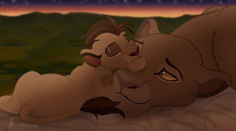 duo elderly elderly_female female feral male male/female sleeping star sunset young young_male king_hg_21 disney the_lion_guard the_lion_king hayden_(king_hg_21) sarabi_(the_lion_king) felid lion mammal pantherine hi_res grandchild_(lore) grandmother_(lore) grandmother_and_grandchild_(lore) grandmother_and_grandson_(lore) grandparent_(lore) grandparent_and_grandchild_(lore) grandson_(lore)