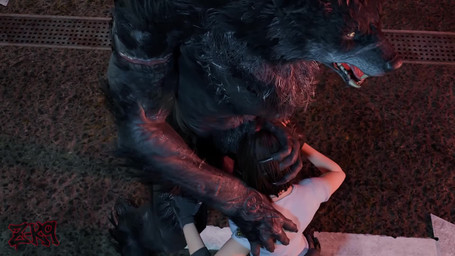 animal_genitalia animal_penis anthro anthro_penetrating anthro_penetrating_human black_body black_fur brown_hair canine_genitalia canine_penis deep_throat duo fellatio female female_on_anthro female_penetrated fur genitals hair head_grab human_on_anthro human_penetrated interspecies knot male male/female male_penetrating male_penetrating_female oral oral_penetration penetration penile penile_penetration penis penis_in_mouth sex teeth tongue yellow_eyes z-k9 capcom mythology resident_evil jill_valentine canid canine human mammal mythological_canine mythological_creature werecanid werecanine werecreature werewolf 16:9 3d_(artwork) 3d_animation animated digital_media_(artwork) hi_res short_playtime sound video watermark widescreen