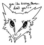 ambiguous_gender blep fluffy looking_at_viewer silly simple_background star_eyes tongue tongue_out lofinebulae boy_kisser_(meme) sergal hi_res line_art meme monochrome