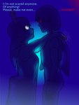 anthro antlers armor buckteeth clothed clothing duo female freckles fur gauntlets gloves glowing glowing_eyes handwear horn male male/female naked_underneath nipple_outline nipples requesting robe robe_only scut_tail short_tail silhouetted_body simple_background snowgrave tail teeth text translucent translucent_clothing unknown_artist deltarune undertale_(series) kris_(deltarune) noelle_holiday deer human mammal new_world_deer reindeer 3:4 hi_res