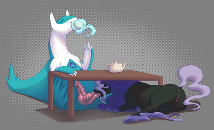 2_penises alternate_color animal_genitalia animal_penis container cup drinking duo fellatio female feral furniture genital_slit genitals hemipenes knot male male/female multi_genitalia multi_penis oral penile penis psychic_powers sex table tea_cup under_table vulva cubow nintendo pokemon equid equine generation_3_pokemon generation_8_pokemon horse latios legendary_pokemon mammal pokemon_(species) spectrier