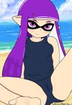 barefoot beach blush bodily_fluids breasts butt camel_toe clothed clothing feet female genital_fluids humanoid_pointy_ears looking_at_viewer one-piece_swimsuit pointy_ears pseudo_hair school_swimsuit seaside simple_background solo spread_legs spreading swimwear tentacle_hair tentacles toes vaginal_fluids azure_(star) nintendo splatoon inkling_girl animal_humanoid cephalopod cephalopod_humanoid humanoid inkling marine marine_humanoid mollusk mollusk_humanoid digital_media_(artwork) hi_res