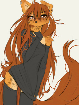 5_fingers absolute_territory anthro biped breasts brown_eyes brown_hair brown_tail clothed clothed_anthro clothed_female clothing countershade_torso countershading female fingers front_view hair long_hair long_tail looking_at_viewer small_breasts solo standing tail tattoo tinygaypirate apogee_(tinygaypirate) canid canine canis domestic_dog mammal 2025 3:4 digital_drawing_(artwork) digital_media_(artwork) hi_res