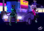 3d_glasses afro against_surface against_vehicle anthro big_butt breasts butt car clothing duo eyeshadow eyewear female finger_gun gesture glasses hand_gesture hoodie leaning leaning_backward lipstick logo makeup male neon_lights plant playstation_logo shirt_logo store street_lamp synthwave thick_thighs topwear tree under_boob vehicle iideek delorean playstation sony_corporation sony_interactive_entertainment bovid caprine domestic_cat felid feline felis korat_cat mammal sheep 2020 absurd_res hi_res