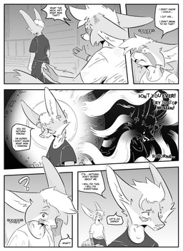 anthro bodily_fluids clothed clothing crying dialogue ear_piercing group inner_ear_fluff male piercing simple_background speech_bubble tattoo tears text trio tuft kifyun2 kif_yppreah raphael_yppreah vesuvius_(undying_void) ailurid canid canine eldritch_abomination fox mammal red_panda absurd_res black_and_white comic english_text hi_res monochrome