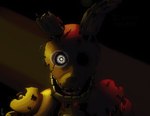 anthro black_sclera front_view looking_at_viewer machine male notched_ear open_mouth solo white_eyes wire yellow_body gm_laz five_nights_at_freddy's five_nights_at_freddy's_3 scottgames springtrap_(fnaf) animatronic lagomorph leporid mammal rabbit robot undead 2020 digital_media_(artwork)